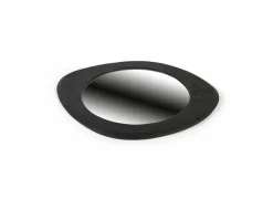 Spiegel 50x44cm - glas & hout - zwart