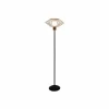 Staande lamp H150cm E27 - staal - zwart & koper