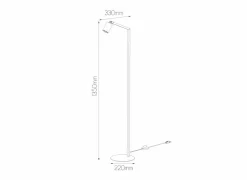 Staande lamp H135cm GU10 - aluminium - wit
