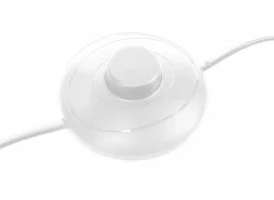 Staande lamp Savio H140cm E27 - staal - wit