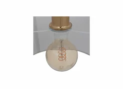 Staande lamp Tilio H195cm E27 - marmer & polyestervezel - wit & goud