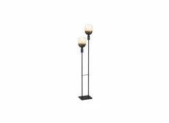Staande lamp Valdemoro LED H110,5cm E27 - staal - zwart