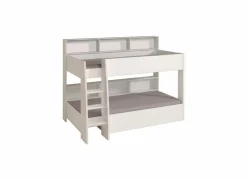 Stapelbed Leo  90x200cm - decor - wit met bodems