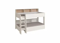 Stapelbed Leo  90x200cm - decor - wit met bodems