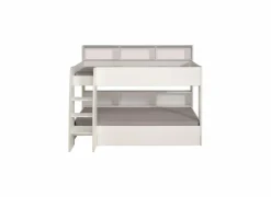 Stapelbed Leo  90x200cm - decor - wit met bodems