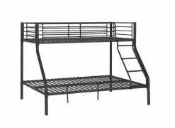 Stapelbed Them 140x200cm - metaal - zwart