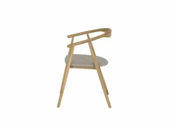 Stoel Baradine 56x55x78cm - eik massief - naturel/lichtgrijs