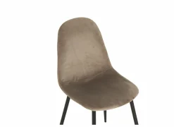 Stoel Charlton 44x53x87cm - fluweel - taupe