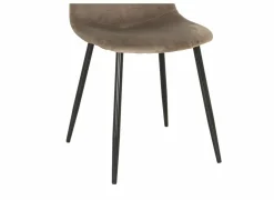 Stoel Charlton 44x53x87cm - fluweel - taupe