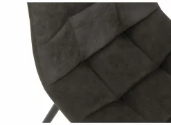 Stoel Churchill 46x54,5x85cm - metaal/stof - antraciet