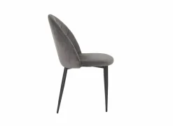 Stoel Commendatore 52x60.5x87cm - fluweel - grijs