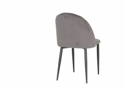 Stoel Commendatore 52x60.5x87cm - fluweel - grijs