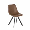 Stoel Frantz 47x57x83cm - lederlook - cognac
