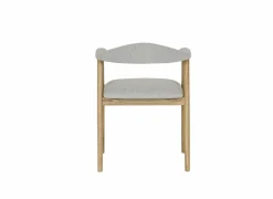 Stoel Herbie 56x55x73cm - eik massief & stof - beige