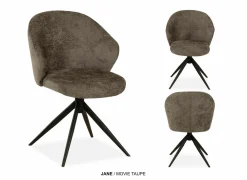 Stoel Jane Movie 57x66x87cm - stof - taupe