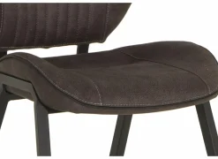 Stoel Jim 49x62x87cm - stof - luxor antraciet