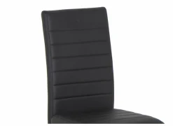 Stoel Quartz 45x43x98cm - lederlook - zwart