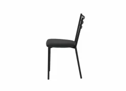 Perfecta Stoel Romy 46,5x55x81,5cm - stof/metaal - zwart