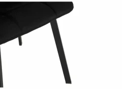 Stoel Runner 44x54x87cm - fluweel - zwart