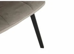 Stoel Runner 44x54x87cm - fluweel - taupe