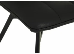 Stoel S190 45,5x56x87,5cm - lederlook - zwart