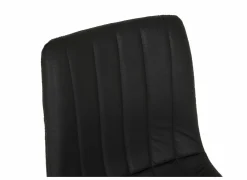 Stoel S190 45,5x56x87,5cm - lederlook - zwart