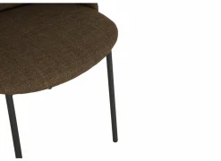 Stoel Soda 54,50x60x82cm - stof - chocolade & nougat
