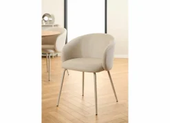 Stoel 55,5x55x79cm - stof - beige