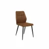 Stoel 47x55x89cm - stof - cognac