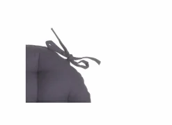 Stoelkussen Ø38cm - katoen - donkergrijs