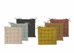 Stoelkussen 38x38cm - katoen - grijs