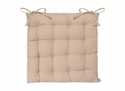 Stoelkussen 38x38cm - linnen - bruin