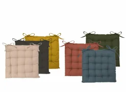 Stoelkussen 38x38cm - polyestervezel - oker