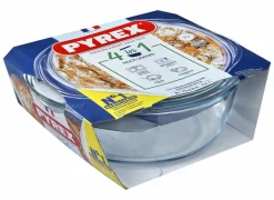 Stoofpot Pyrex 4 in 1 33x27x11cm - borosilicaatglas - transparant