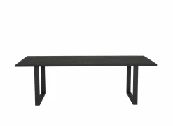 Tafel Aquilano 240x110cm - acacia massief & metaal - zwart