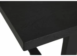 Tafel Aquilano 240x110cm - acacia massief & metaal - zwart