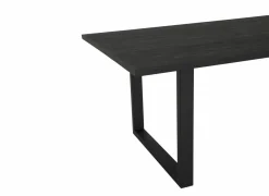 Tafel Aquilano 240x110cm - acacia massief & metaal - zwart