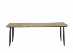 Tafel Brisk 220x100cm - teak massief & aluminium  - naturel