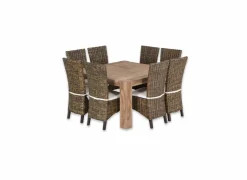 Tafel Carbone 140x140cm - sheesham massief - naturel