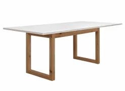 Tafel Denver 160/200x90cm - decor - wit & artisanale eik