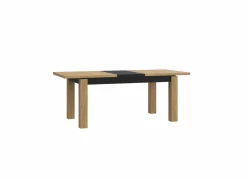 Tafel Kaszimiro 160/200x90cm - decor - waterford eik & zwart