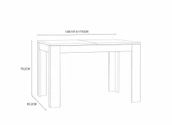 Tafel Killarney  120/147/175x85x78cm - decor - mauvella oak