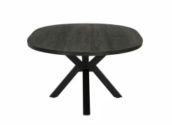 Tafel Mauri 200x115cm - eik massief - zwart