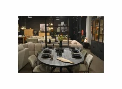 Tafel Mauri 200x115cm - eik massief - zwart