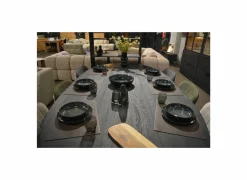 Tafel Mauri 200x115cm - eik massief - zwart