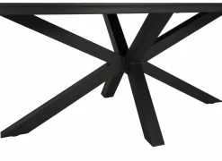 Tafel Mauri 200x115cm - eik massief - zwart