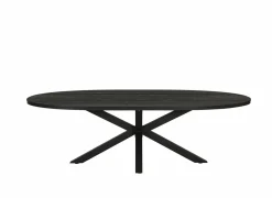 Tafel Mauri 250x128cm - eik massief - zwart