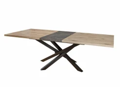 Tafel Sacha 190/240x100cm - melamine & metaal - canyon oak