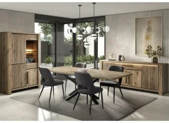 Tafel Santos 190/240x100cm - decor & metaal - canyon oak