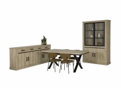 Tafel Tibo 190/250x100cm - melamine - french oak